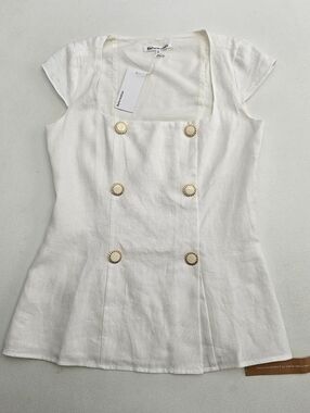 Reformation Meela Linen Top